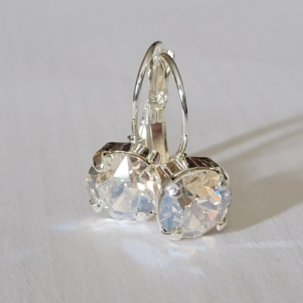 Austrian Crystal Earrings in Silver - Picture 7 of 9